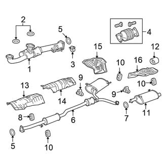 Honda OE - Exhaust System - Exhaust Components (FWD 3.5L)