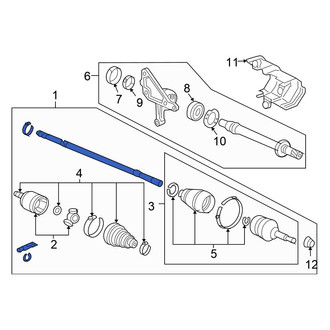 Honda OE - Front Right CV Axle Assembly