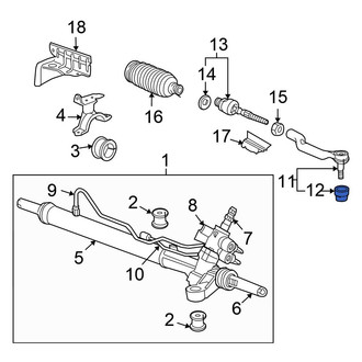 Honda OE - Outer Steering Tie Rod End Boot