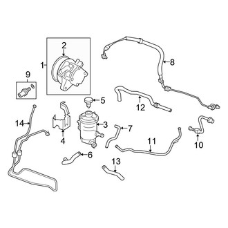 Honda OE - Steering Gear & Linkage - Pump & Hoses (2.4L)