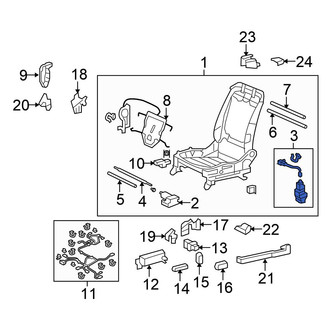 Honda OE - Left Upper Seat Motor
