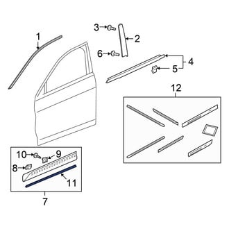 Honda OE - Front Door Molding Seal