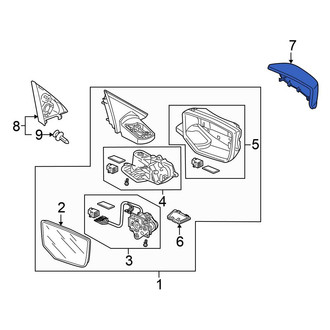 Honda OE - Front Right Door Mirror Cover