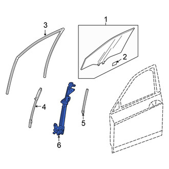 Honda OE - Front Left Window Regulator