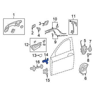 Honda OE - Front Left Upper Door Hinge