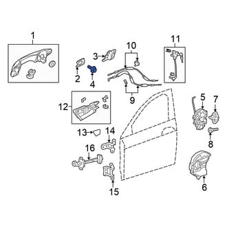 Honda OE - Rear Outer Exterior Door Handle Bolt