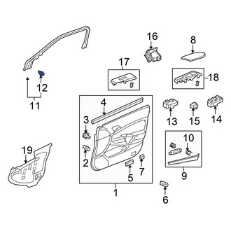 Honda OE - Liftgate Trim Panel Clip