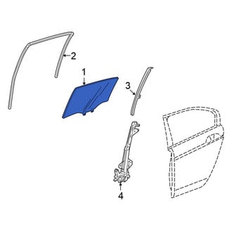 Honda OE - Front Left Door Glass