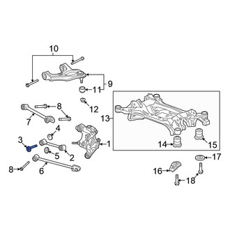 Honda OE - Front Lower Forward Suspension Control Arm Bolt