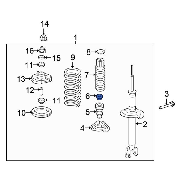 Suspension Strut Bellows Retaining Ring