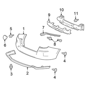 Honda OE - Rear Bumper - Bumper & Components