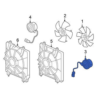 Honda OE - Right Engine Cooling Fan Motor