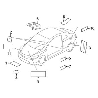 Honda OE - Information Labels - Labels (1.4L / 1.8L)