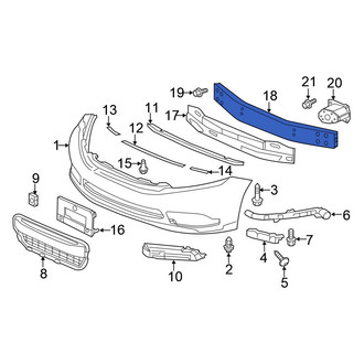 Honda OE - Front Bumper Impact Bar