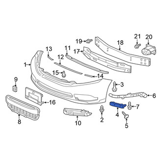 Honda OE - Front Left Bumper Guide