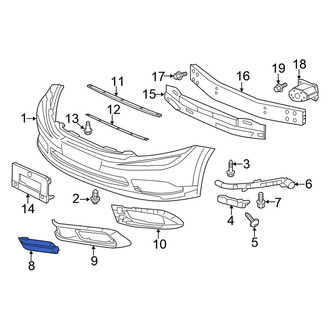 Honda OE - Front Right Bumper Cover Spacer Panel