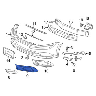 Honda OE - Front Left Fog Light Trim