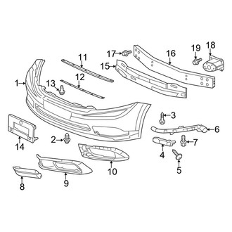 Honda OE - Front Bumper - Bumper & Components (Sedan)