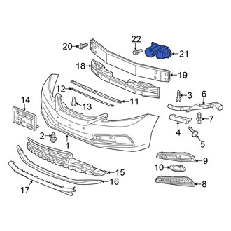Honda OE - Left Bumper Impact Bar Bracket