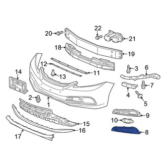 Honda OE - Front Right Bumper Cover Spacer Panel