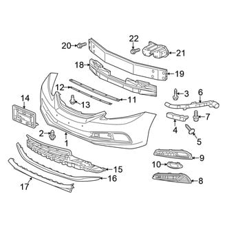 Honda OE - Front Bumper - Bumper & Components (Sedan)