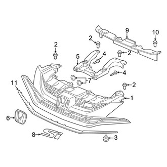 Honda OE - Grille & Components (Coupe)