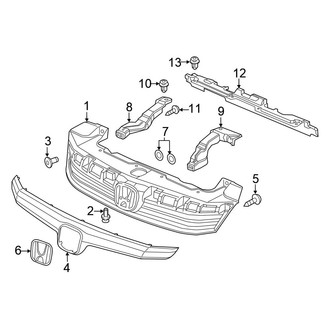Honda OE - Grille & Components (DX / EX / EX-L / HF / LX Sedan)