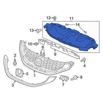 Honda OE - Front Radiator Support Air Deflector