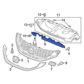 Honda OE - Front Radiator Support Air Duct