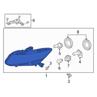 Honda OE - Front Left Headlight Assembly