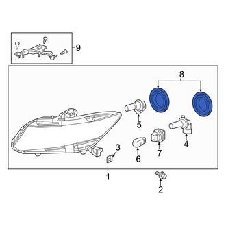 Honda OE - Inner Headlight Bulb Cap