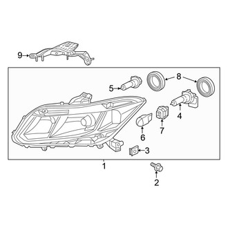 Honda OE - Front Lamps - Headlamp Components (DX / EX / EX-L / GX / HF / LX Sedan)