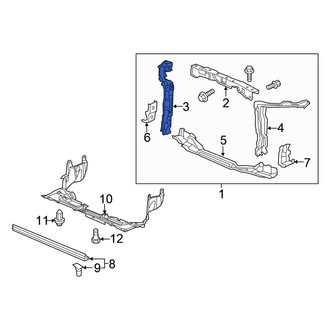 Honda OE - Front Right Radiator Support Side Panel