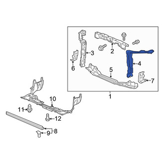 Honda OE - Front Left Radiator Support Side Panel