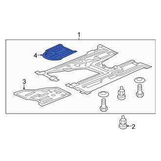 Honda OE - Radiator Support Splash Shield Cap