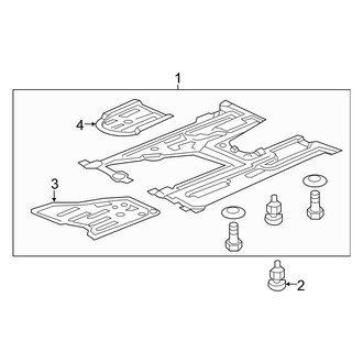 Honda OE - Radiator Support - Splash Shields (DX / EX / EX-L / HF / LX)