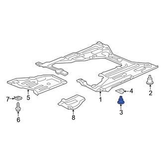 Honda OE - Radiator Support Splash Shield Bolt