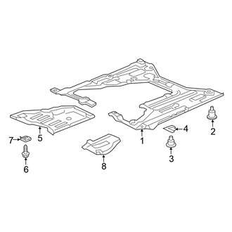 Honda OE - Radiator Support - Splash Shields