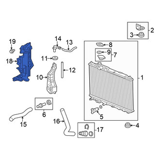 Honda OE - Left Radiator Support Baffle