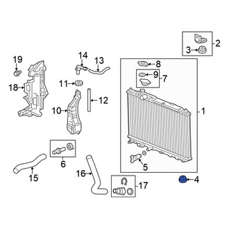 Honda OE - Lower Radiator Insulator