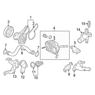 Honda OE - Cooling - Water Pump (DX / EX / EX-L / GX / HF / LX)
