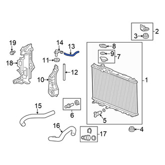 Honda OE - Engine Coolant Reservoir Hose