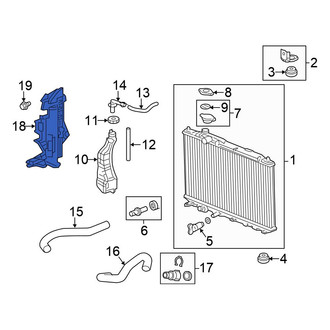 Honda OE - Left Radiator Support Baffle
