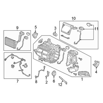 Honda OE - Air Conditioner & Heater - Evaporator & Heater Components