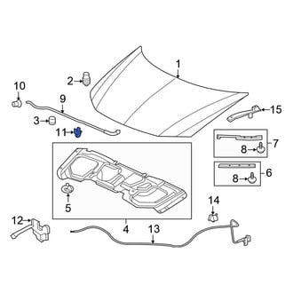 Honda OE - Hood Prop Rod Retainer