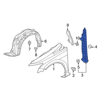 Honda OE - Rear Left Fender Splash Shield