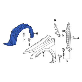 Honda OE - Rear Left Fender Splash Shield