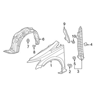 Honda OE - Fender & Components (1.4L / 1.8L)