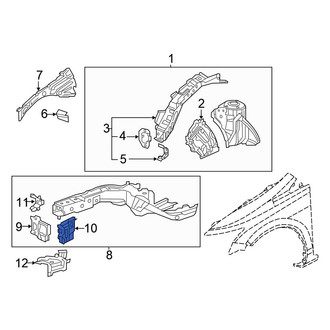 Honda OE - Left Fender Bracket