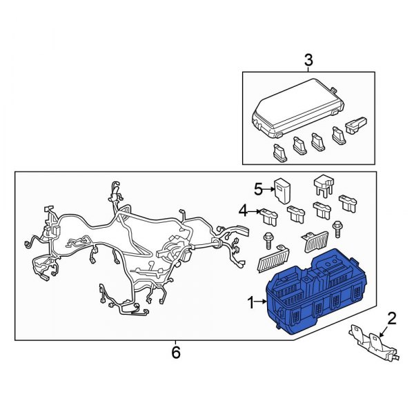 Honda OE 38200TR0A42 Fuse Box